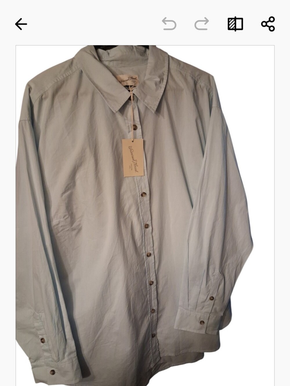 Universal Thread Pale Blue Men's Button-Front Shirt